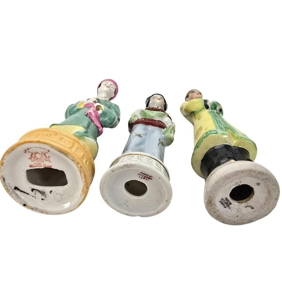 Occupied Japan Figurines Hand-Painted Chinese Porcelain Set Of 3 Men Woman JE268 - Picture 9 of 11